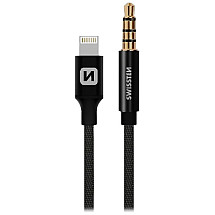 Swissten audio adapterTextile Lightning (male)/3.5 mm jack (male) 1.5 m black