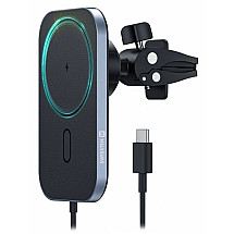 SWISSTEN MAGNETIC HOLDER FOR CAR VENTILATION WITH WIRELESS CHARGING 15W (Compatible with MagSafe)