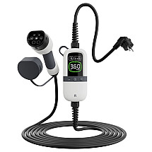 EVSE AC Portable EV charger, 1-Phase charger for electric vehicles, home use, 3.6kW, 6m cable with T2 connector