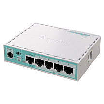 MikroTik E50UG hEX, 2x 950 MHz, 512 MB RAM, 5x GbE, L4