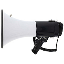 NEDIS megaphone/ BT/ range 1500m/ volume 120dB/ removable microphone/ built-in siren/ shoulder strap/ black-white