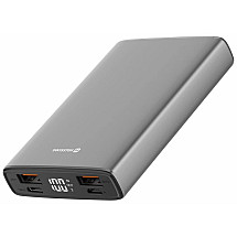 SWISSTEN ALUMINUM POWER BANK 10000 mAh 20W POWER DELIVERY GRAY