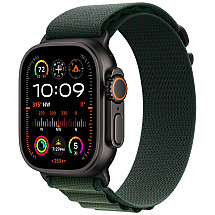 Apple Watch Ultra 2 49mm Black Titan with dark green alpine pull - l