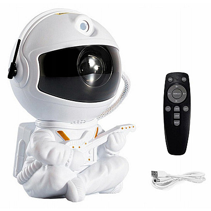 Astronaut LED Star Projector with Laser and 8 Projection Modes - Rotating, Adjustable Brightness and Speed Projection Lamp with Remote Control - Perfect Kids Gift