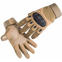 Tactical Outdoor Living Gloves with Multilayer Air Circulation, Rubberised Protection and Comfort Velcro Closure - Beige XL Size