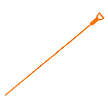 Orange, Plastic Drain Cleaner - 51 cm long, compact and easy to use, no detergent needed - the perfect solution for cleaning baths and sinks