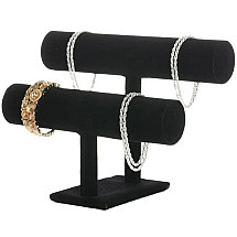 Aesthetic Jewellery Stand with Rollers - Suede Bracelet and Watch Storage System for Vitrine and Jewellery Collections