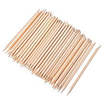 100 Wooden Cosmetic Manicure Wands: Educational for Nail Polishing and Fine Detailing, Durable High Quality Product, 11cm Length