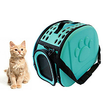 High Quality Cat and Rabbit Transport Bag - Ventilating, Durable and Adjustable with Double Zip Closure - Blue