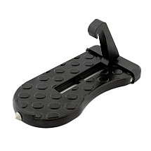 Universal Aluminium Additional Step Platform for Car with Glass Breaker: Easy Installation, Non-Slip, Reinforced Construction - 120 kg Maximum Weight, Black Colour