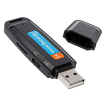 Portatīvs, kompakts 32GB microSD atbalstīts Flash Zibatmiņas diktofons - Ideāls lekciju, sanāksmju un interviju diskrētai ierakstīšanai. Vienkārši lietojams, Plug & Play ar augstu ierakstīšanas kvalitāti