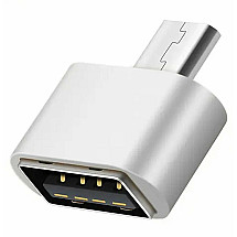 High quality MicroUSB to USB A adapter - Data transfer and Charging function - OTG - Ideal for mobile phones and tablets - White, compact design