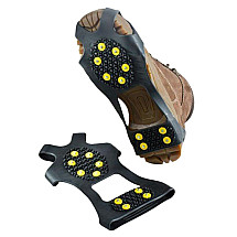 Nerūsējošā tērauda kramponi: Pretslīdes apavu spilventiņi no augstas izturības silikona, pielāgojami izmēriem 41-47, ideāli kalnu un meža pārgājieniem