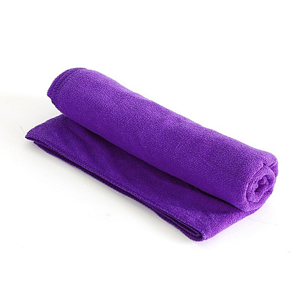 High Quality, Absorbent and Quick Drying Microfibre Towel - Size 50cm x 100cm - For Sports, Travel and Home Cleaning - 80% Polyester, 20% Polyamide - Purple Colour