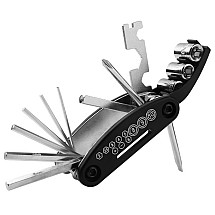 Compact 16-in-1 Bicycle Key Set Pocket Knife: Space Saving and Practical Cycling Tool Set with Sleeves and Adapter