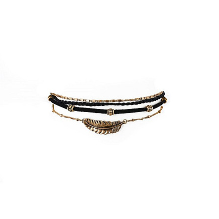 BLACK GOLD CHOKER NECKLACE N522