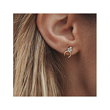 GOLD CRYSTAL EARRINGS K856Z