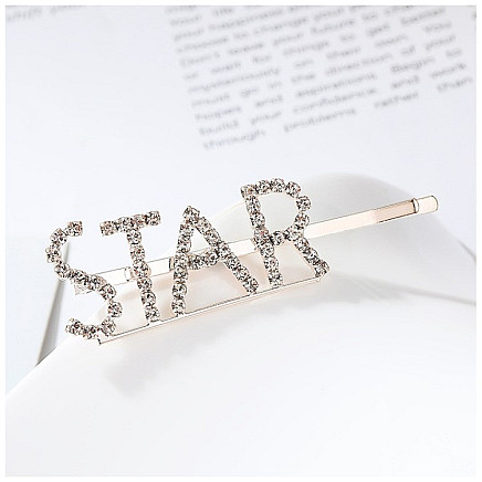 Hair pin with crystal inscription STAR SP86Z