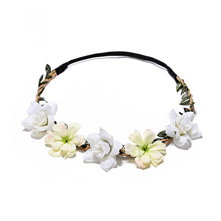 Wreath headband wreath of rich flowers W78B