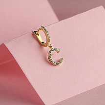 Gold-plated letter C earring KST1683C