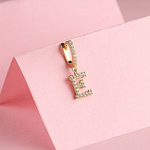 Gold-plated letter E earring KST1683E