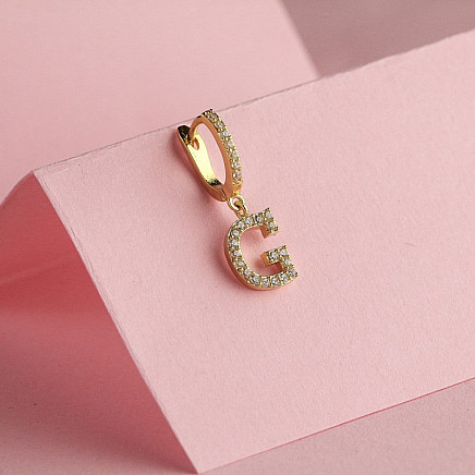 Gold-plated letter G earring KST1683G