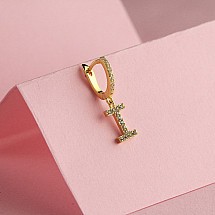 Gold-plated letter I earring KST1683I