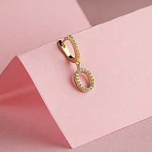 Gold-plated letter O earring KST1683O