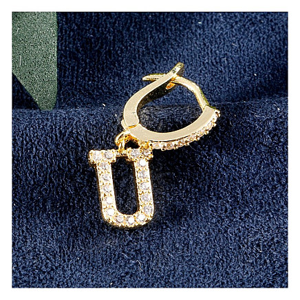 Gold-plated letter U earring KST1683U