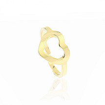 Ring surgical steel gold plated PST603, Ring size: US9 EU20