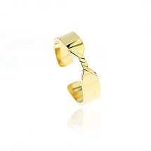 Ring surgical steel, gold plated PST611, Ring size: US7 EU14