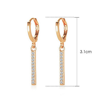 CRYSTAL ENGLISH CLAMP HANGING EARRINGS K1508