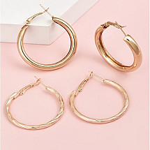 EARRINGS set 2in1 hoops K1553