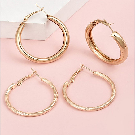 EARRINGS set 2in1 hoops K1553