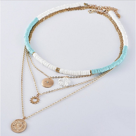 Long multi necklace N757