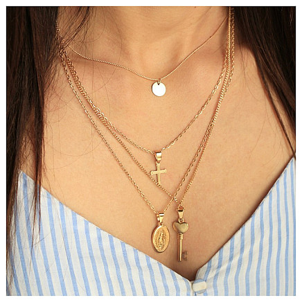 Long multi necklace N745