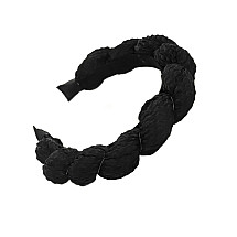 HAIRBAND Braided thick BLACK O419CZ