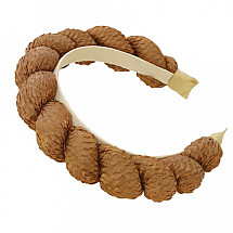 HAIR BAND Braided thick Brown O408WZ5