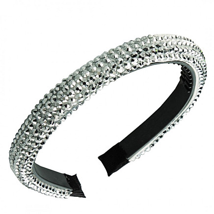 HAIRBAND Crystal Silver O414S