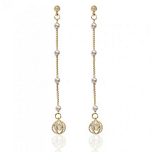 EARRINGS with pearls and crystal K1572