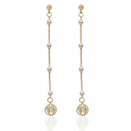 EARRINGS with pearls and crystal K1572