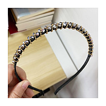 DECORATIVE HAIRBAND, Crystal Gray O426