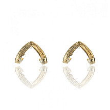 Earrings, gold triangles, K1600