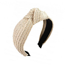 Braided wicker turban headband O286K