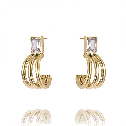 Earrings made of gold-plated stainless steel KST2605B