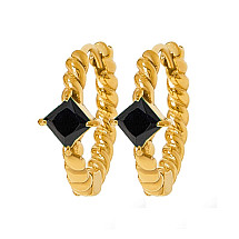 Earrings made of 14k gold-plated stainless steel KST2801CZ