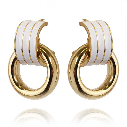 Earrings made of 14k gold-plated stainless steel KST2803B