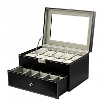 BOX FOR 20 WATCHES WITH DRAWER PD46