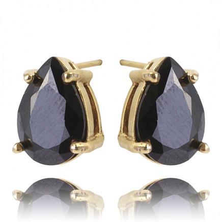 Earrings made of 14k gold-plated stainless steel KST2907CZ