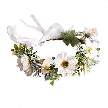 Wreath headband wreath BOHO flowers W107